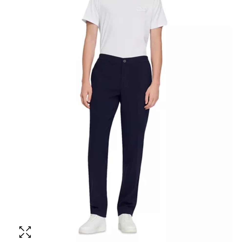 Sandro Jersey pant color blue lightly wore - looks fantastic w/ sneakers